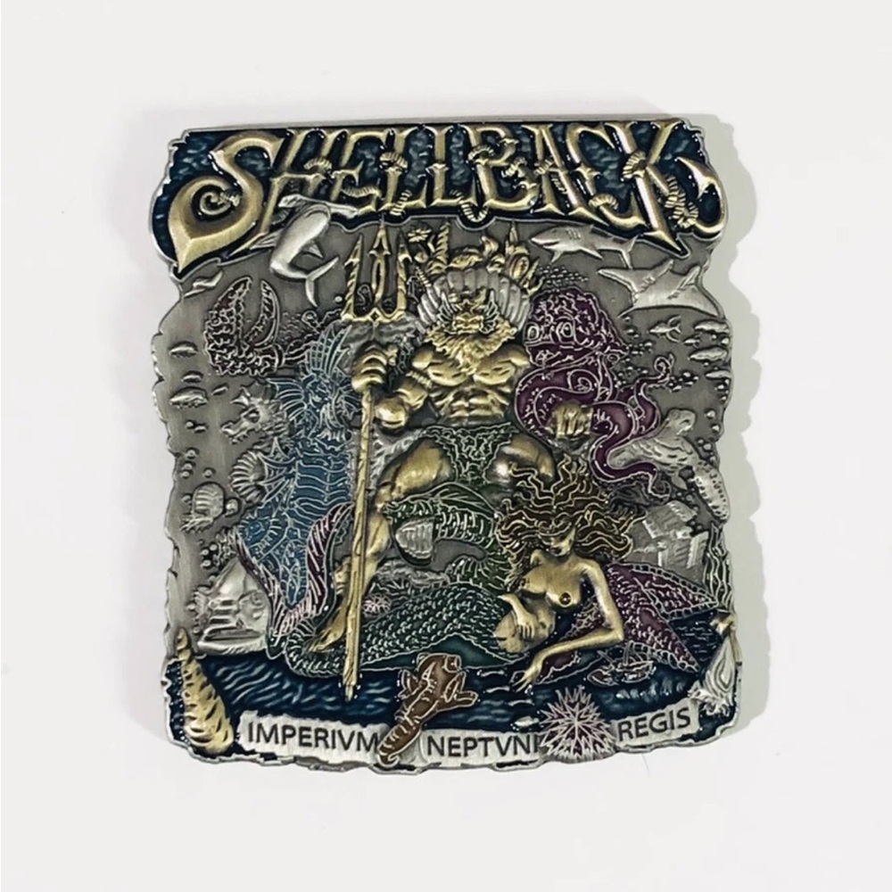 Shellback King Neptune Court Collectible Challenge Coin for Maritime Enthusiasts